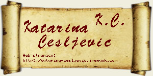 Katarina Češljević vizit kartica